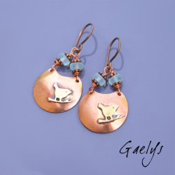 Piou - boucles d'oreille cuivre et laiton - Style Bohême - Petits oiseaux