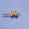 Perles Lampwork multicolore - duo de perles - multicolore
