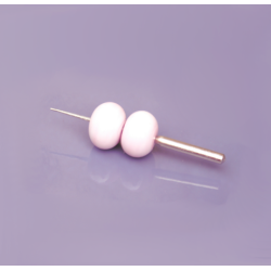 Lampwork beads – bead duo – solid color pink