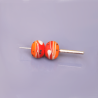 Perles Lampwork multicolore - duo de perles - multicolore