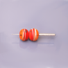 Multicolor lampwork beads – bead duo – multicolor