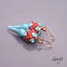 Letisha – Lampwork bead earrings and torch-worked headpins