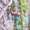 Letisha – Lampwork bead earrings and torch-worked headpins