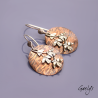 Pampre – copper and silver earrings – charms and hammered copper