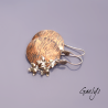 Pampre – copper and silver earrings – charms and hammered copper