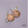 Pampre – copper and silver earrings – charms and hammered copper