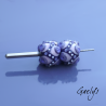 Perles à picots - duo de perles rondelle avec un jeu de points et picots  - rose / violet