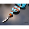 ArtSinoe - pendentif  lampwork inspiration indienne -  Ruban de soie