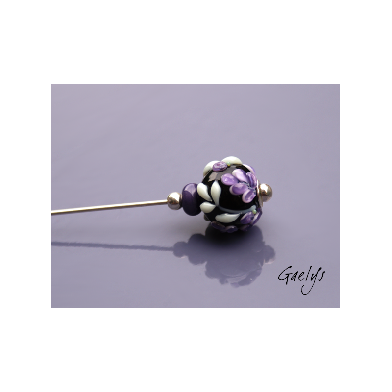 Glycine  - Epingle à écharpe / chapeau - Fibule