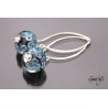Ker Hortense - boucles d'oreille perles florales london blue / noir - Perle lamwork florale