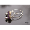 Grace - boucles d'oreille lampwork depoli améthyste et silvered