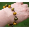 Bergham - Bracelet perle de verre et cuivre patiné