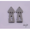 Paire de charm cuivre émaillé pour boucles d'oreille -  violet / vert / vert d'eau - maison - jardin