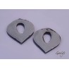 Paire de charm cuivre émaillé pour boucles d'oreille - vert /  violet / rose / ivoire