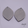 Paire de charm cuivre émaillé pour boucles d'oreille - fond bleu clair / vert doux / violet / blanc / Ciel - champêtre