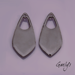 Paire de charm cuivre émaillé pour boucles d'oreille - vert / rose  / violet / pourpre