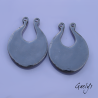 Paire de charm cuivre émaillé pour boucles d'oreille - vert / rose  / violet / pourpre