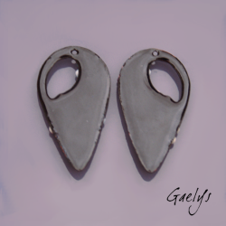 Paire de charm cuivre émaillé pour boucles d'oreille - vert / bleu glace / rose / pourpre