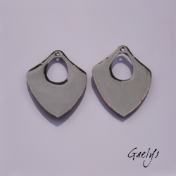 Paire de charm cuivre émaillé pour boucles d'oreille - vert / rose  / aqua / turquoise / pourpre