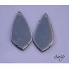 Paire de charm cuivre émaillé pour boucles d'oreille - fond noir / vert anis / rose / violet / jaune