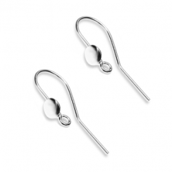 Montage EMAUX - Crochets d'oreilles 17 mm et disque 4,5 mm Argent 925