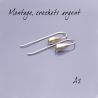 Montage EMAUX - Crochets d'oreilles 33 mm et goutte 11 mm Argent