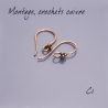 Montage EMAUX - Crochets d'oreille 25 mm X 12 mm - cuivre vieilli