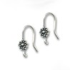 Montage EMAUX -  Crochets d'oreilles 21 mm et rosace 7 mm  Argent 925