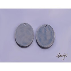 Paire de charm cuivre émaillé pour boucles d'oreille - vert jade / violine / bleu pervenche / violet / blanc / prune