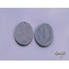Paire de charm cuivre émaillé pour boucles d'oreille - vert jade / violine / bleu pervenche / violet / blanc / prune