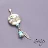 Dancing Horse - Indian-inspired lampwork pendant - silver