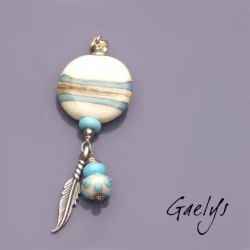 Cheval dansant - pendentif  lampwork inspiration indienne - argent