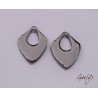 Paire de charm cuivre émaillé pour boucles d'oreille - vert / violet / mauve / bleu ciel